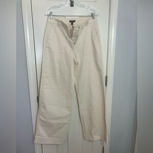 NWT J. Crew pants wide leg Size 8 Trousers ivory